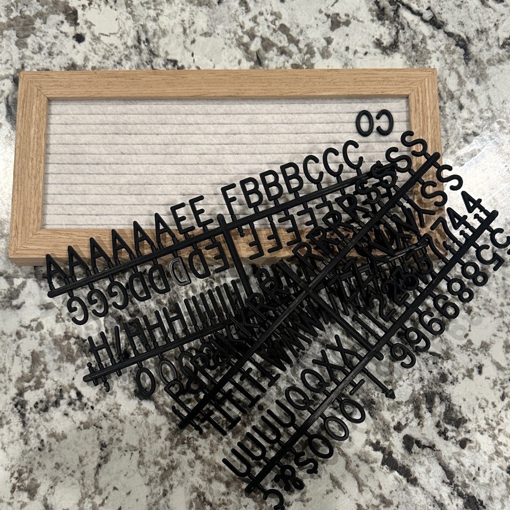 11x5 Wooden Letter Board with Black Letters